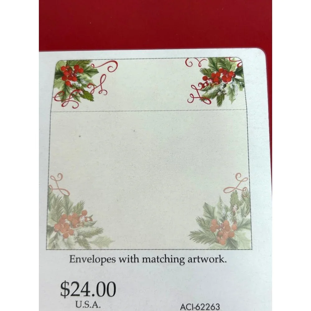 Christmas Cards 2 Boxes 14 cards Matching Envelopes & Seals Holiday Robin Winter